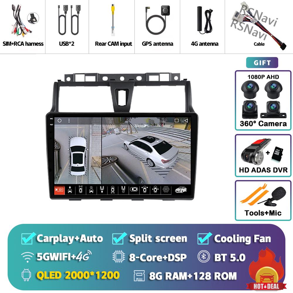 Android 14 Carplay Car Radio For Geely EC7 2014 - 2016 Head Unit 2Din Multimedia Video Player GPS Stereo 360 Camera AI Voice DVD