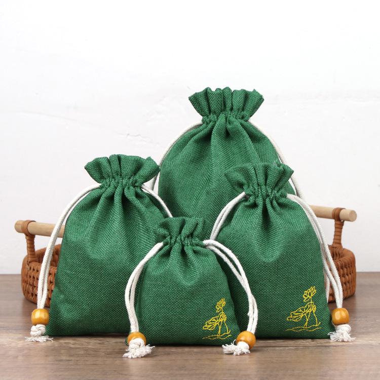 Custom Cotton Linen Drawstring Pouch: Small Cup, Jewelry, Storage, Brocade, Cultural Relic, or Bead Tray Bag 8x10 cm