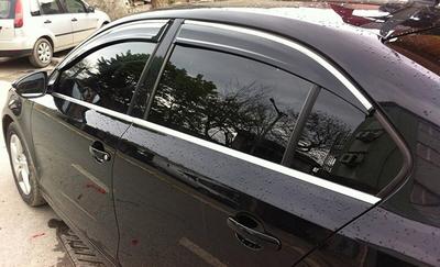 Deflektory větru s chromem (4 ks, Sunplex Chrome) pro Volkswagen Jetta 2011-2018