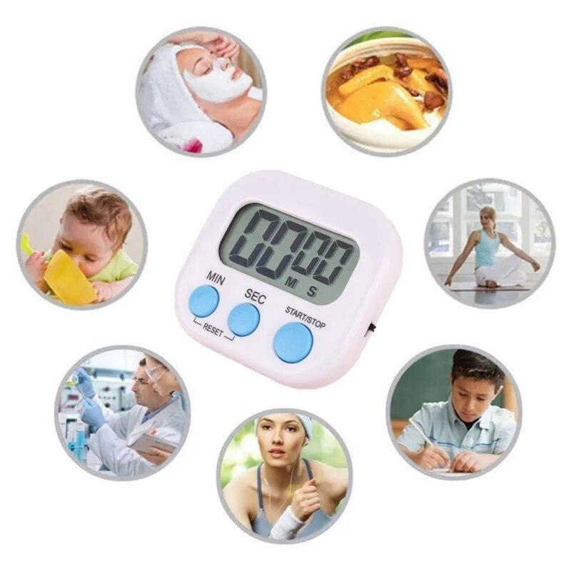 1Pc Multifunctional Magnetic Digital Kitchen Timer Clock Loud Alarm LED Display for Cooking Shower Baking Stopwatch Tools Gadgets