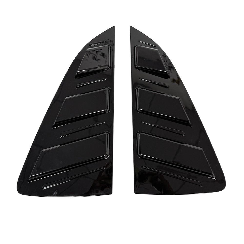 

For Volkswagen VW Polo MK5 6R 6C 2011-2017 ABS Plastic Rear Window Quarter Louver Cover Side Vent Trim Car Adhesive Accessories Gloss Black