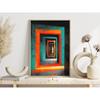 Colorful Abstract Chromatic Horizons Posters Wavy Floating Cubes Modern Prints Canvas Painting Wall Art Pictures Home Room Decor