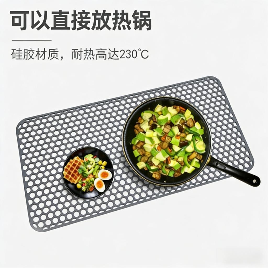 New Silicone Kitchen Dishwashing Hollow Out Sink Mats Bottom Scratch Resistant Multi Functional Pad Kitchen Sink Protector Mats