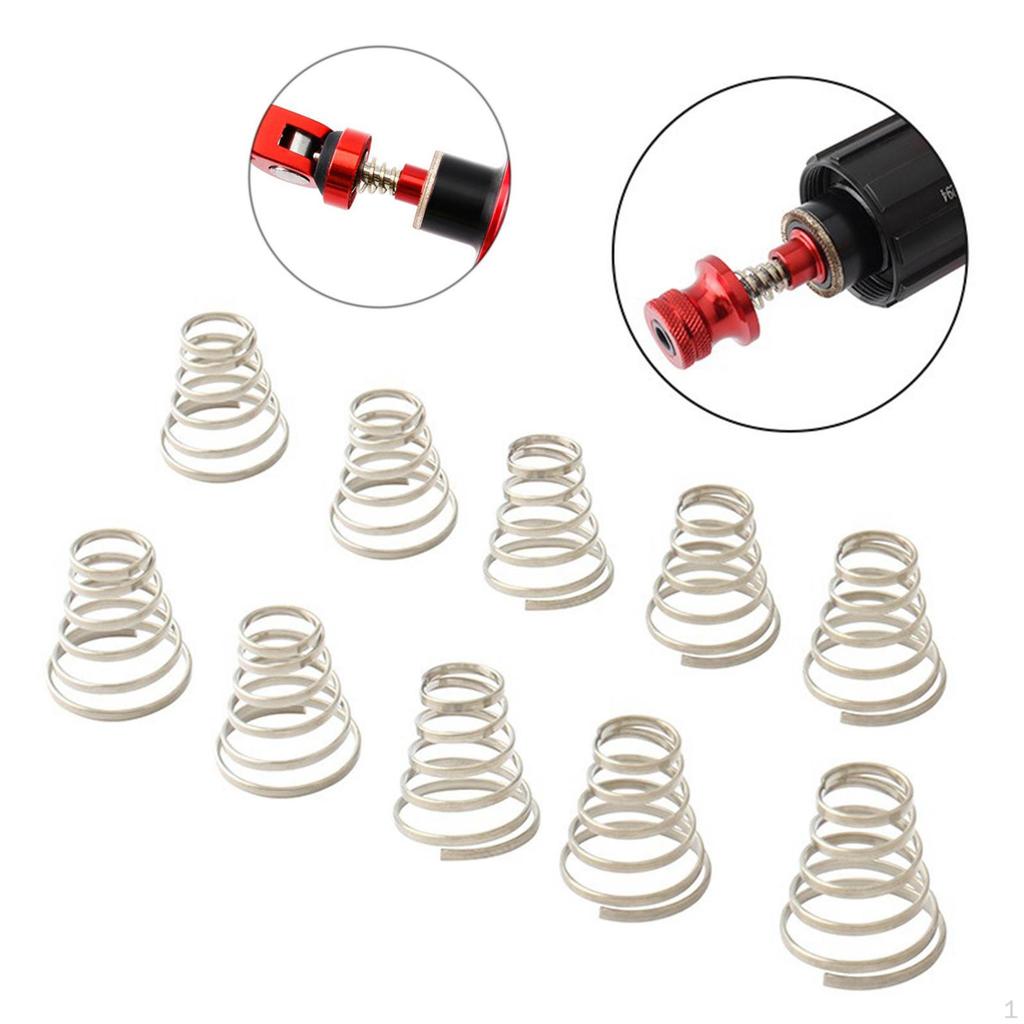 10 Pieces Replacement Springs for Bike Wheel Skewer Springs, Silver
