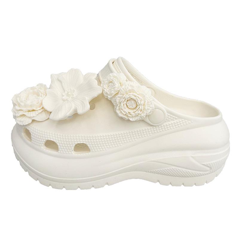 Flower hole shoes women's summer wear new breathable puffs fashionable versatile thick-soled beach bag head cool slippers