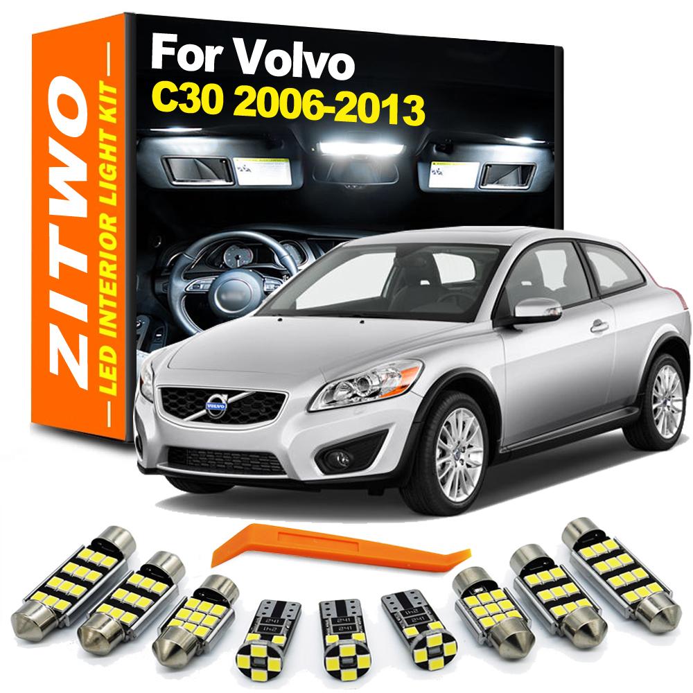 sbcam7 ZITWO 13Pcs Canbus LED Bulb Interior Map Dome Trunk Light Kit For Volvo C30 2006 2007 2008 2009 2010 2011 2012 2013 Accessories