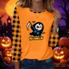 Women's Fashion Casual Long Sleeve Halloween Print Crewneck Top