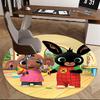 Bing & Bubbles Chair Mat Round Carpet - Cute Cartoon Characters Decorative Rug for Home Office Living Room Bedroom Gift0503b