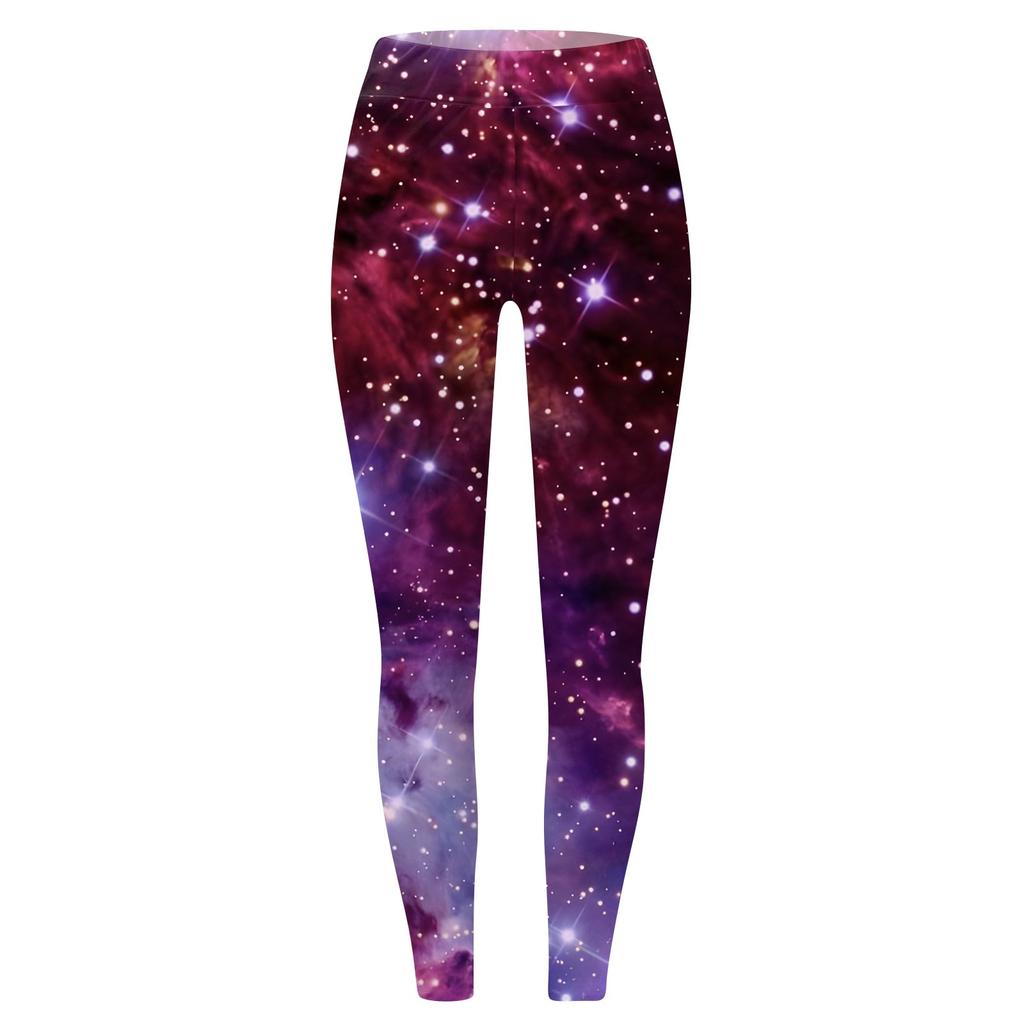 Women's Fashion Outdoor Astral Printed Slim Fit Stretch Yoga Casual Pants