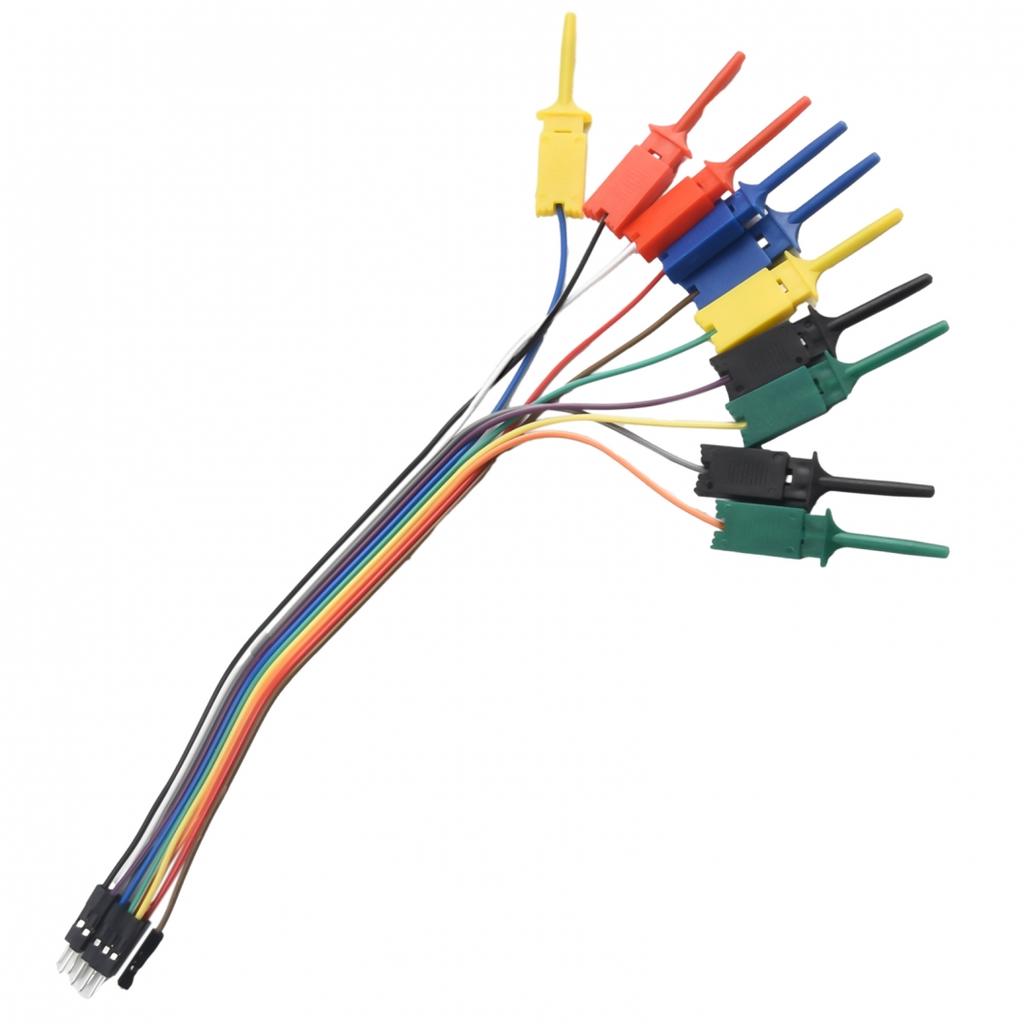 Logic Analyzer 10 Needle Hook Clip Line 1Set 20cm High Efficiency