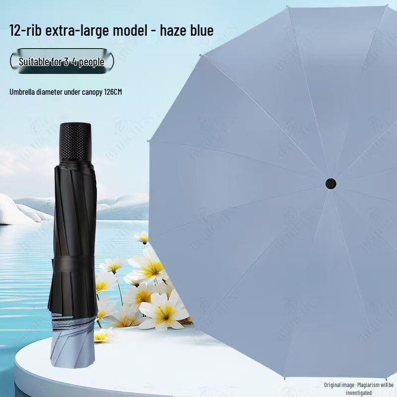 Extra Large, Thick, Reinforced Windproof Umbrella with Long Handle and Stylish Logo Print