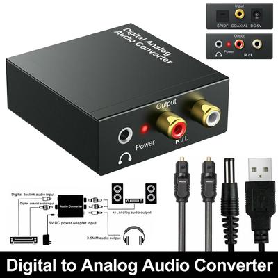 Digital To Analog Audio Converter 3 5mm Optical Coaxial To AV RCA Stereo Audio Adapter for TV Sound System Home Theater