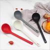 Long Handle Solid Color Non-Stick Silicone Ladle Soup Spoon Heat Resistant Hot Pot Porridge Scoop Japanese Kitchen Utensils