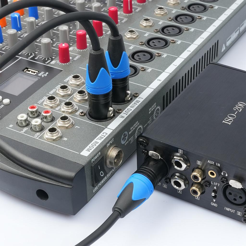 Reliable XLR Splitter Adapter Cable Cord Male To Double Female Connectors Adaptor Wire Y-Splitter 3Pin Microphone Line
