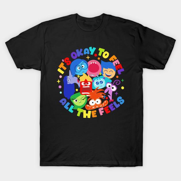 Men Black Print T-shirt Inside-Out No-Cut Transfer Paper Print Cotton Tshirt L