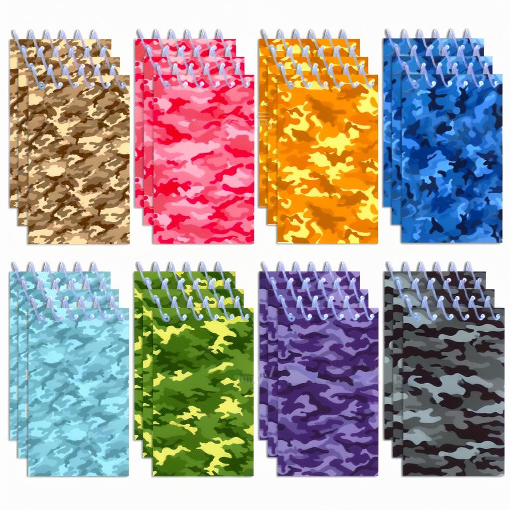 

8Pcs Pocket Notebook Lightweight Student Notepad Camouflage Spiral Notebook Camouflage Mini Memo Pad For School Students Pocket