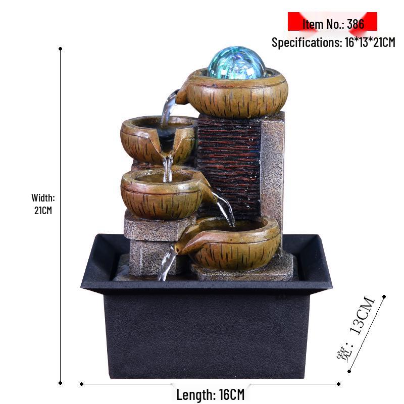 

Роскошный фонтан фэн-шуй: Настольное колесо для привлечения богатства для декора гостиной или офиса