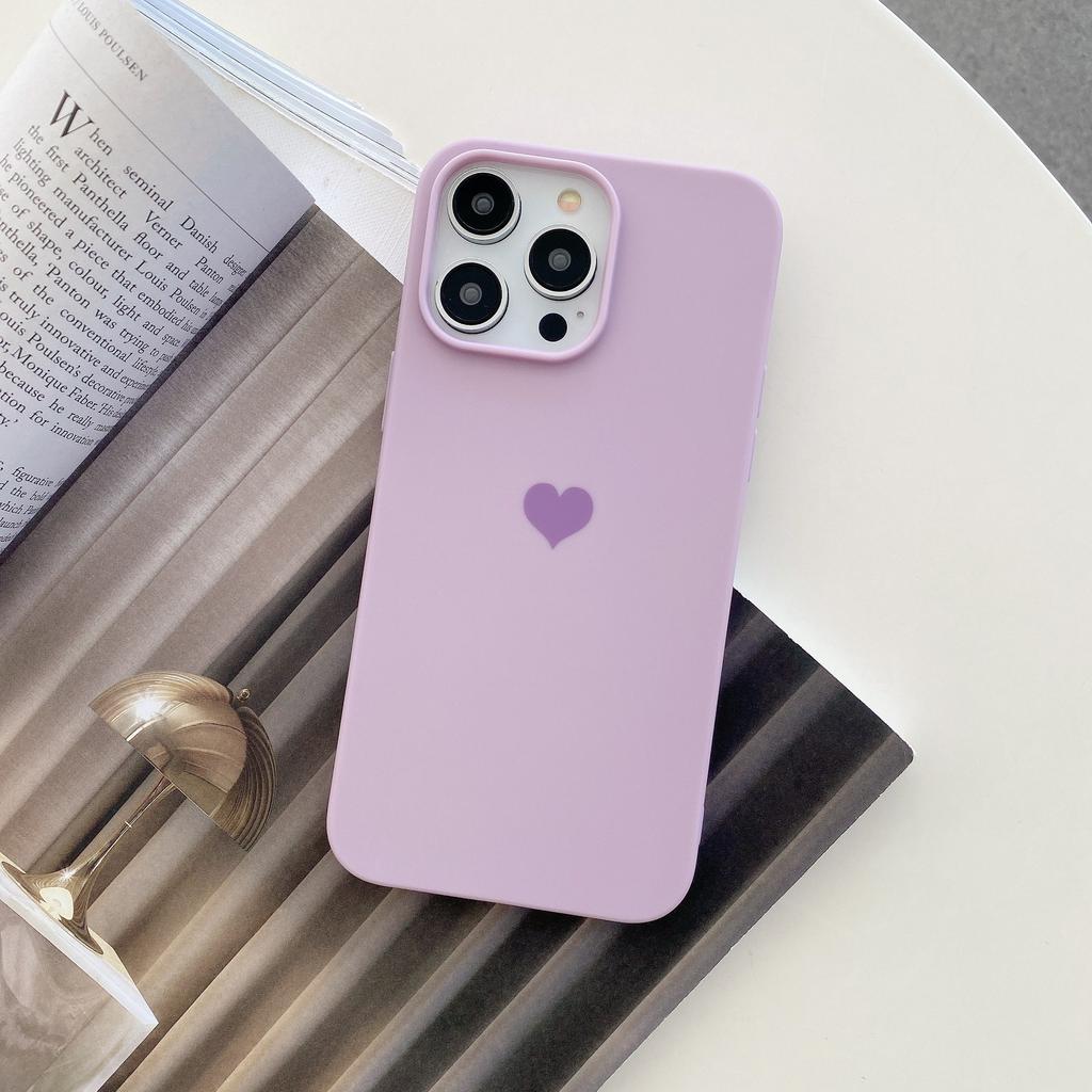 Apple 17PROMAX love matte mobile phone case, small love mobile phone case, matte feel soft case 16PRO is suitable.