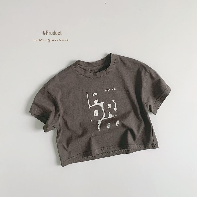 

Детская футболка с коротким рукавом в корейском стиле (2025): Летняя мода для мальчиков, девочек и младенцев 110 cm