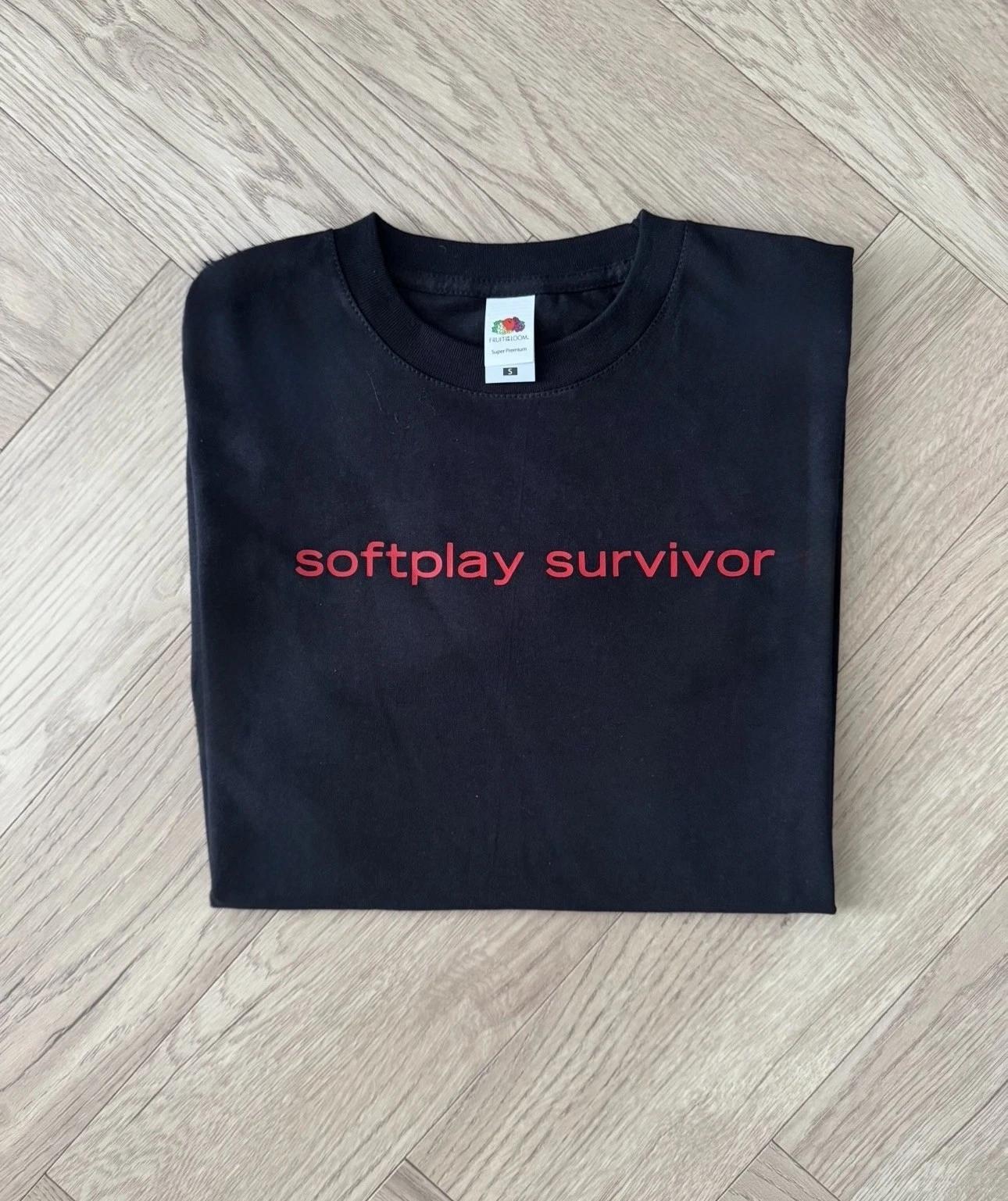 “Softplay Survior” funny slogan unisex T-shirt XXXL