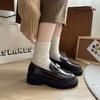 Fashion Loafers for Women 2024 Autumn and Winter British Style Thick-soled Single Shoes Solid Color Casual Fashion Mary Jane JK Shoes