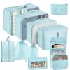 Seven-Piece Travel Storage Set: Wash Bag, Clothes, Underwear Organizer & Folding Sub-Pack