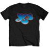 Yes Classic Blue Logo T-Shirt Black New