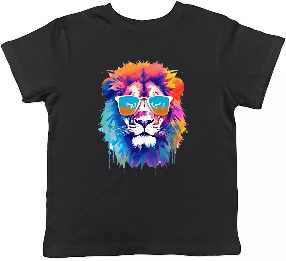 Lion T-Shirt Sunglasses Mane Fierce Lover Gift Short Sleeve T-Shirt Unisex T-Shirt