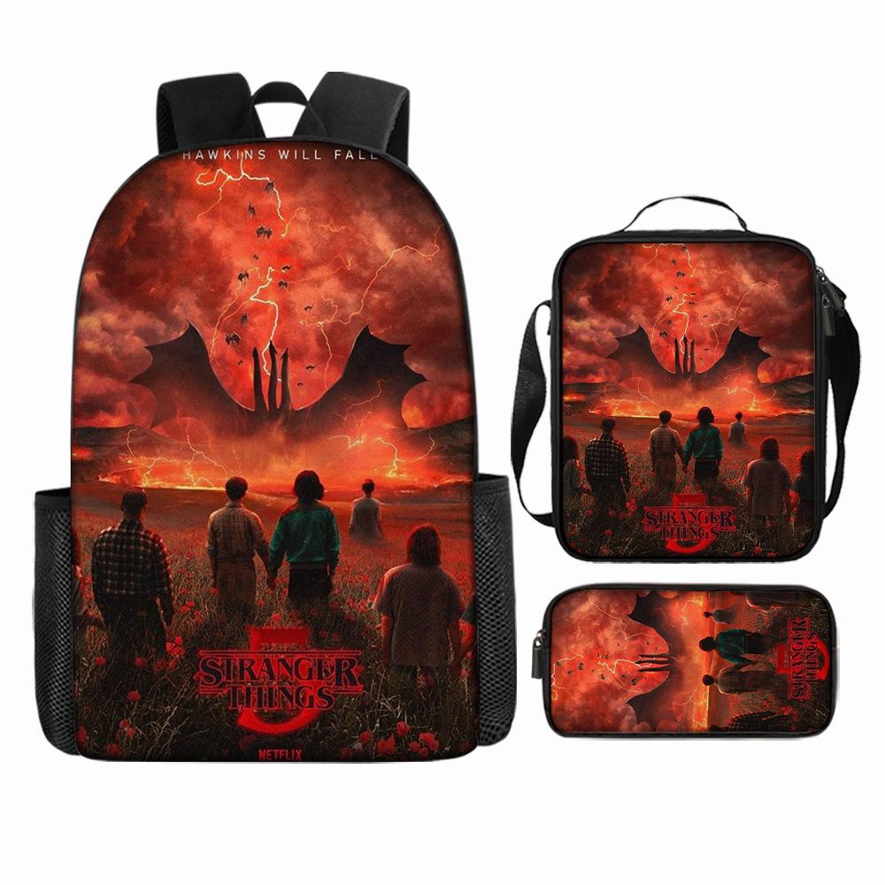 Stranger Things5 Rucsac pentru copii+geantă de umăr+etui pentru creioane KTB