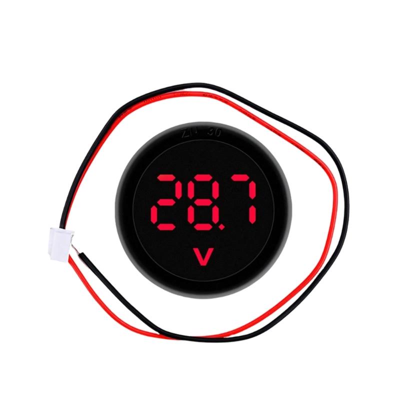 

High Precisions Voltmeter Circular Voltage Gauge Meter With 4V 100V Ranges For Circuit Diagnosis And Equipment Maintenance червоний