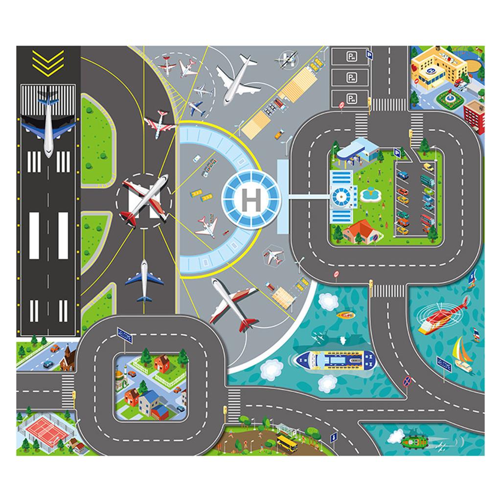 Baby Play Mat City Traffic Road Map Mat Carpet City Car Parking Lot Roadmap Traffic Signs Baby Climbing Playing Mat Game
