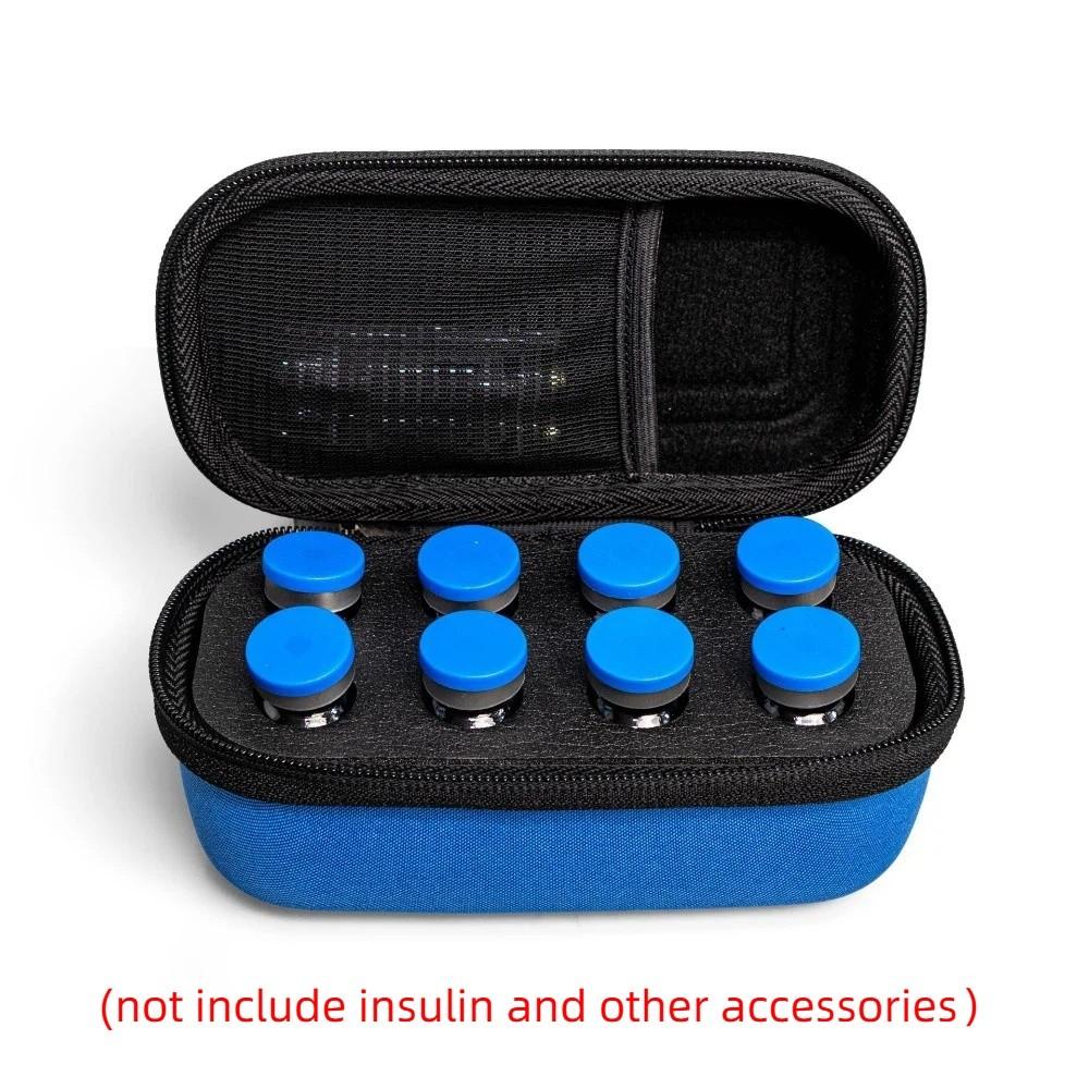 

Waterproof Insulin Vial Protector 8 Slot Essentials Oil Case Portable Insulin Organizer for Home No Accessories