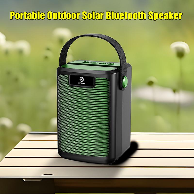 Outdoor Portable Wireless Speaker Solar Charging Stereo Subwoofer Bass For Dancing Party Camping Patio Boat Bluetooth Speaker