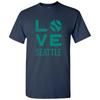 Seattle Love Baseball League Team Pride Hometown Majors T Shirt - Navy