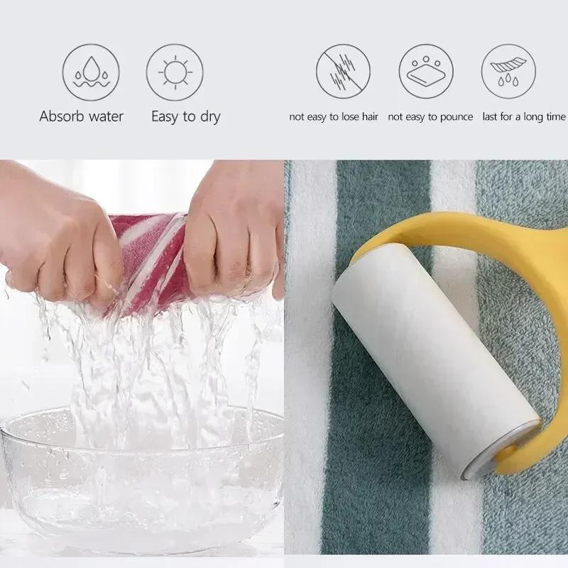 1 Set Asciugamani a Strisce Spessate Asciugamano per le Mani Morbido Asciugamano da Bagno Asciugamani ad Asciugatura Rapida Assorbenti per il Bagno Asciugamano Morbido