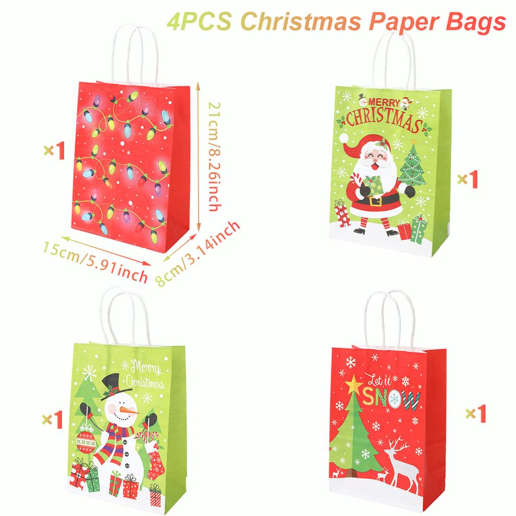 Christmas Santa Claus Paper Bag Navidad Natal Noel Tree Gift Bag Merry Christmas Decorations For Home 2025 Happy New Year 2025