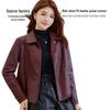 Damen Kurze Slim Fit Motorradlederjacke - Frühling & Herbst Kollektion