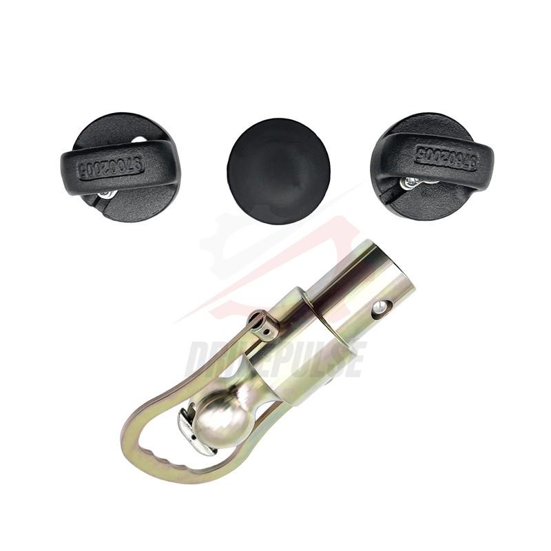ZOOMKEY Fit For New GNXA2061 Gooseneck Ball & Safety Chain Kit for Ford GM Nissan Trucks