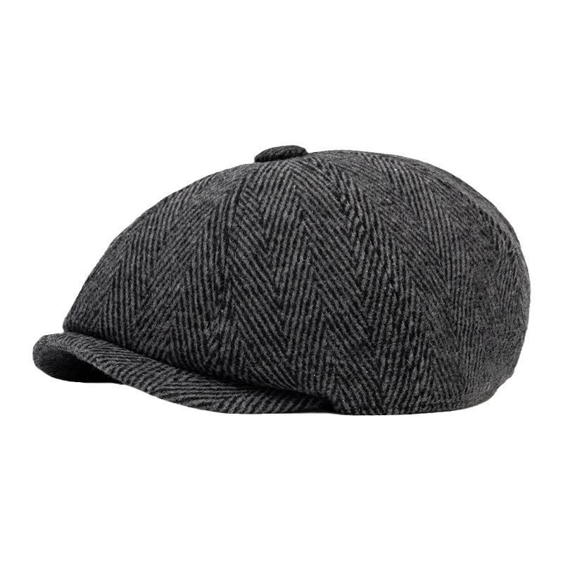 Vintage Visor Cap Unisex Beret Hat Autumn Winter Newsboy Cap For Men & Women British-Style Octagonal Retro Painter Hat Female