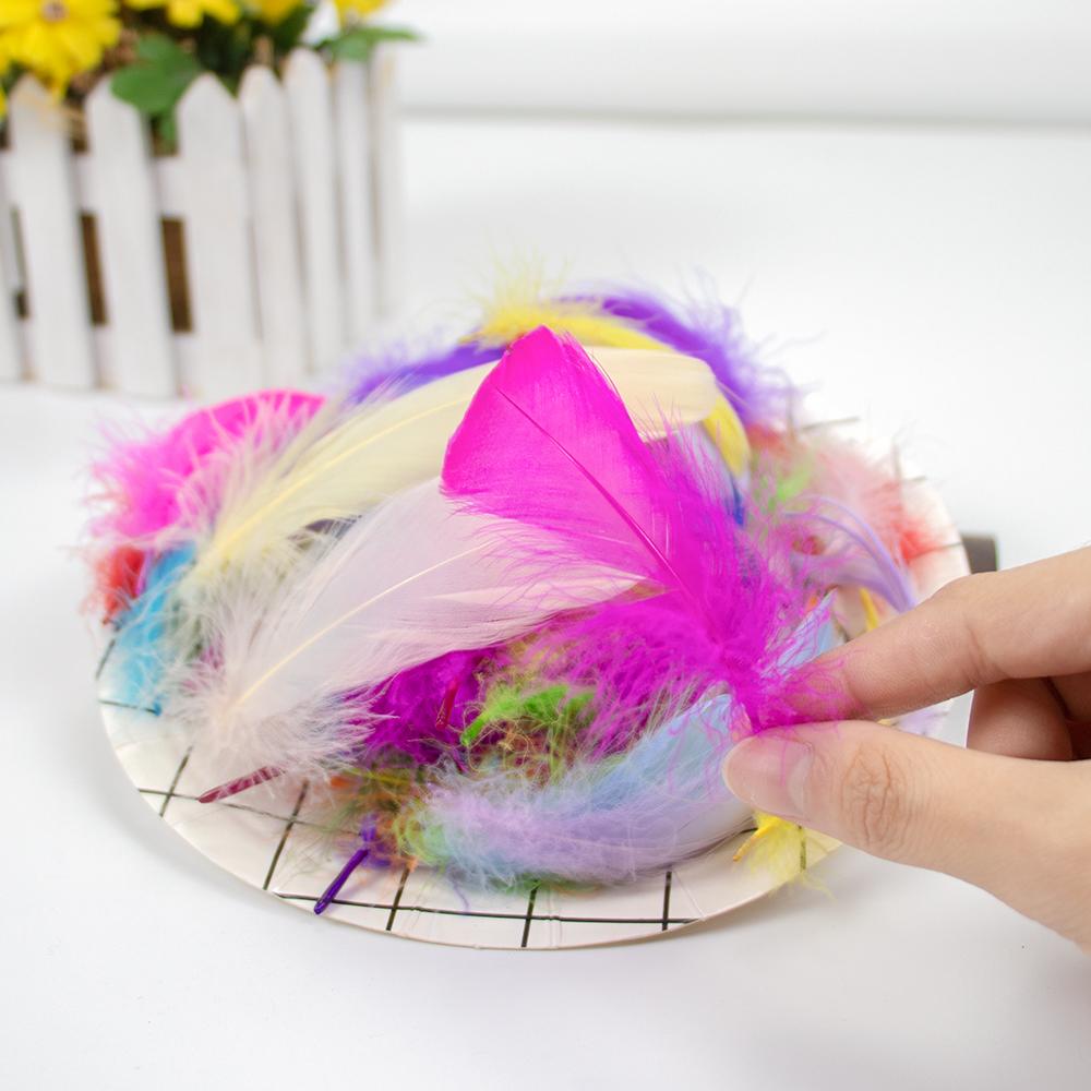 50PCS 5-12cm Natural Goose Feathers Bulk for DIY Crafts Wedding Costume Hair Accessories Party Decorations