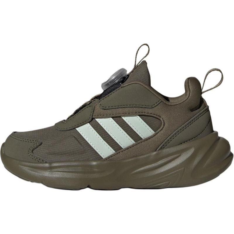 Adidas Ozelle Abrasion Resistant Low Top Kids Lifestyle Shoes Olive Green Kids  Sneakers IE6406 36.5