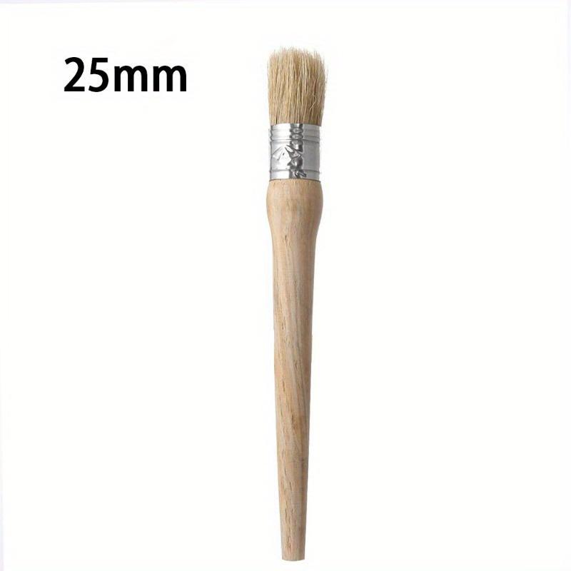 1pc Round Bristle Chalk Oil Paint Painting Wax Wooden Handle Brush Artist