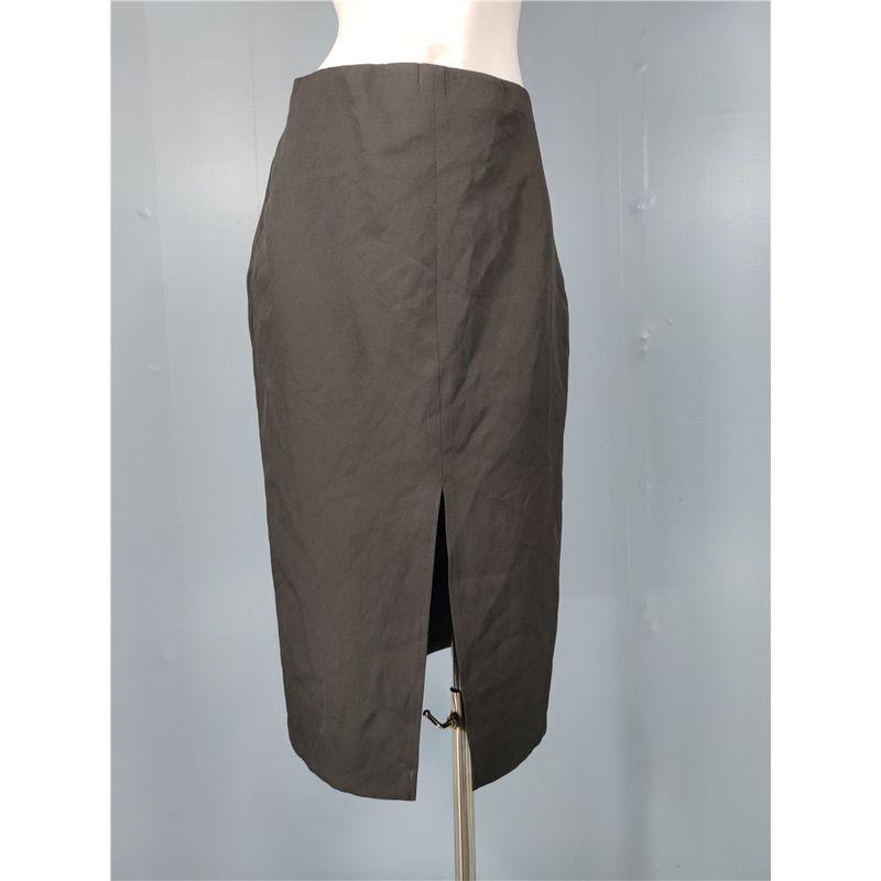 Export Single European and American Style Work Clothing Office High Waist Black Sheath Skirt Niche Style Slit Design Hepburn Skirt for Women