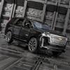 AABHV1 1:32 Cadillac Escalade Off Road Vehicle Alloy Car Diecast Metal Model Sound Light Pull Back Toy Car Central Control Ornaments