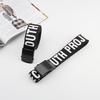 Printed Canvas Letter Waist Strap With Iron Buckle For Casual Outfits Fashion
