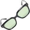 Black X Green Fashion Glasses Stylish Eyeglasses for Men and Clear Colored UV Popular [Berkuto] (Non-prescription) Stylish, Women, Square, Wellington,