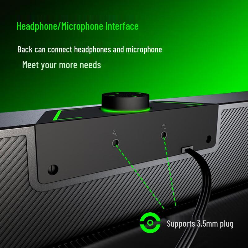 Newmine V1 Wired Desktop Gaming Soundbar Speaker