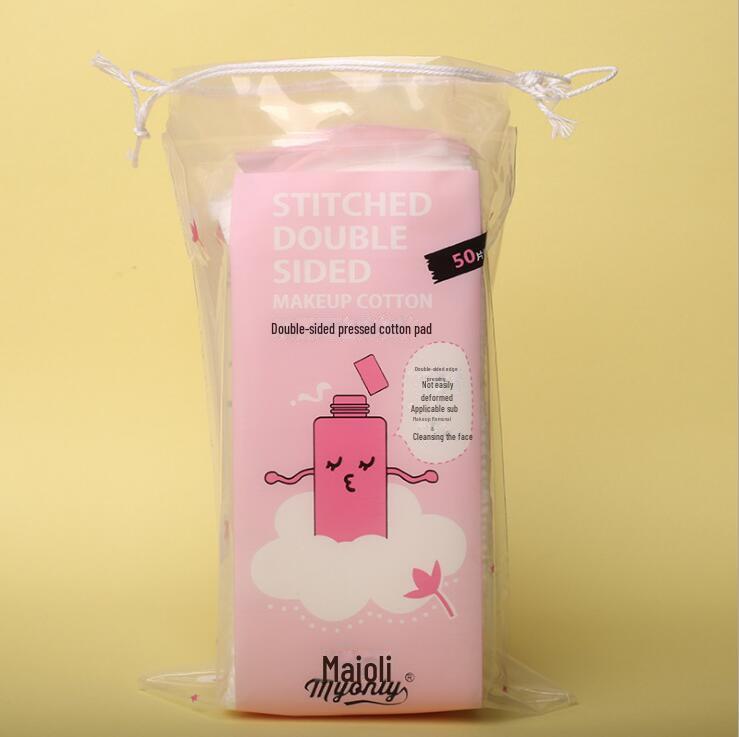 MYONLY Mai Oli Three-Layer Double-Sided Cosmetic Cotton Makeup Remover Pads, Thick, No-Drop, 50 Pieces.