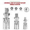 Universal Joint Set Ratchet Angle Extension Bar Socket Adapter Manual and Pneumatic Flexible Adapter Socket Tools
