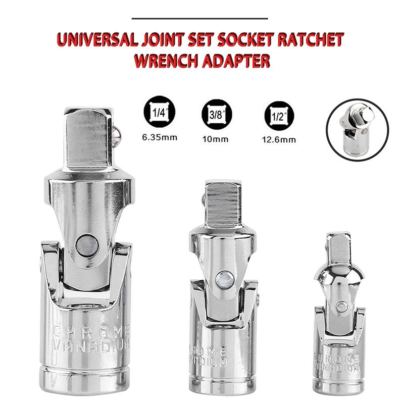 Universal Joint Set Ratchet Angle Extension Bar Socket Adapter Manual and Pneumatic Flexible Adapter Socket Tools